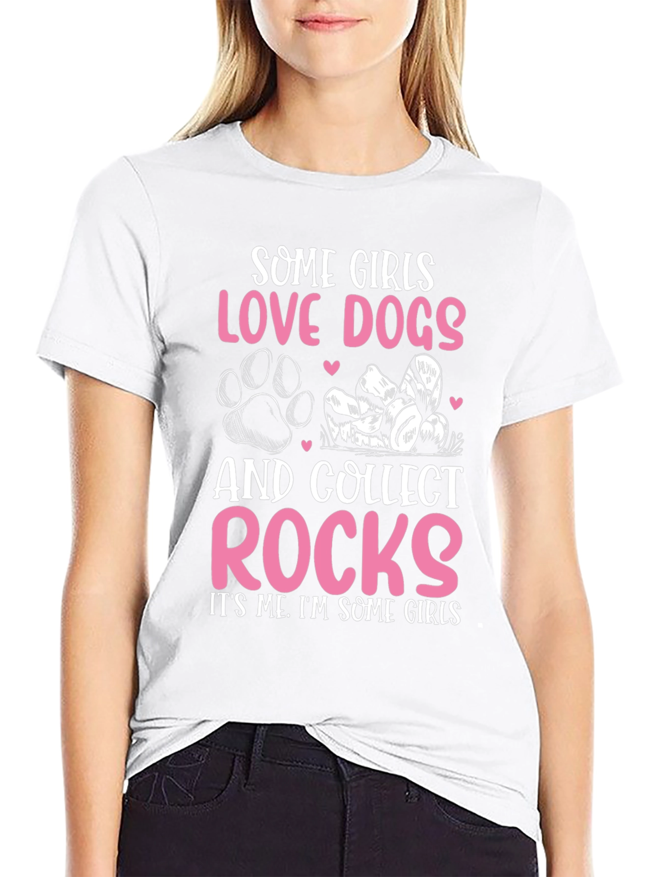 Some Girls Love Dogs & Collect Rocks Graphic Tee