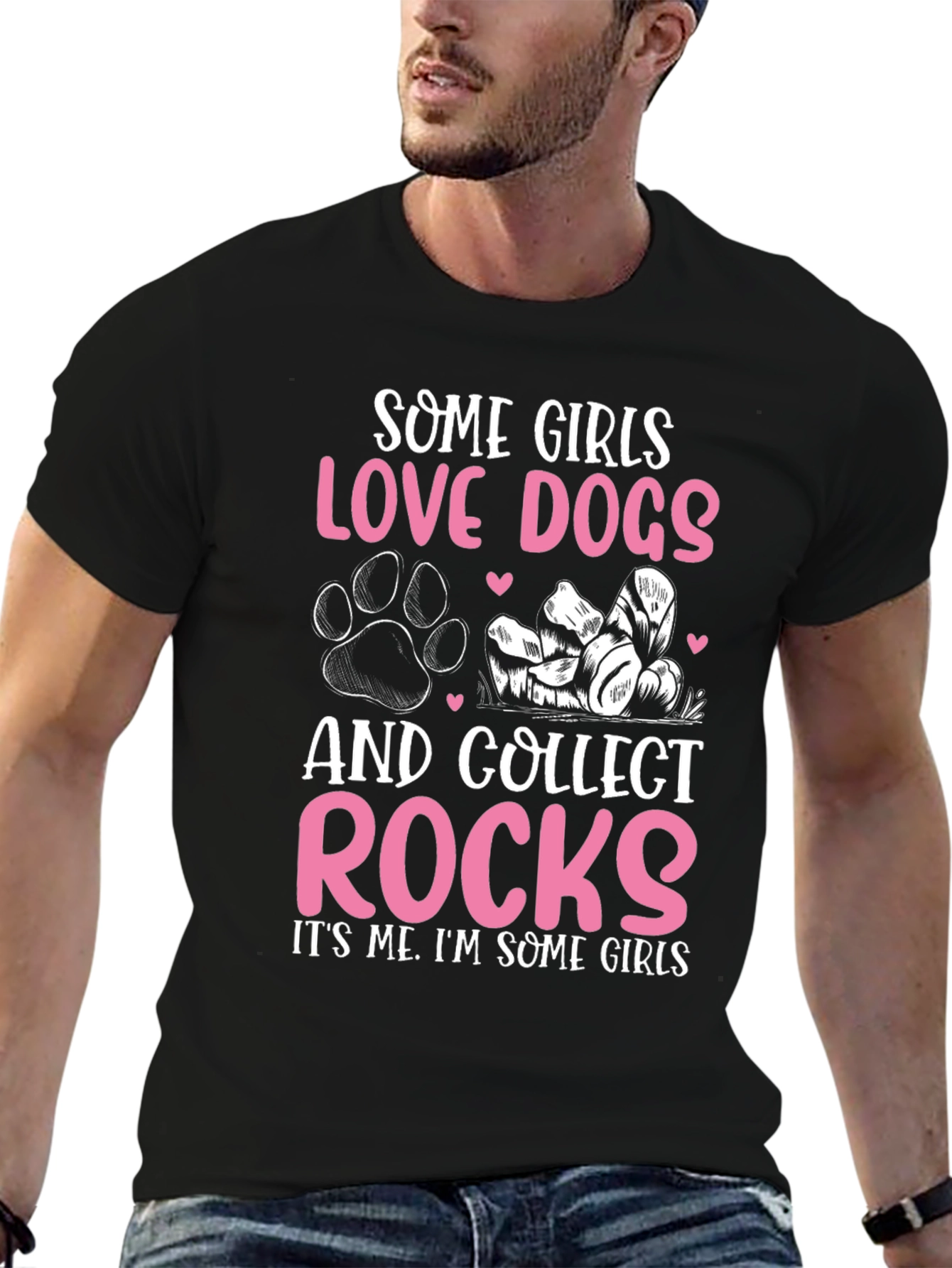 Some Girls Love Dogs & Collect Rocks Graphic Tee