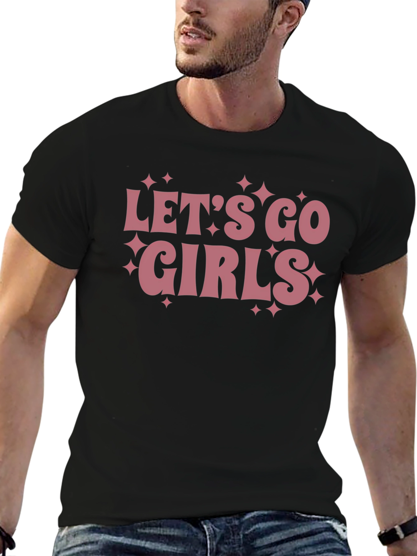 Lets Go Girls Graphic T-Shirt - Black