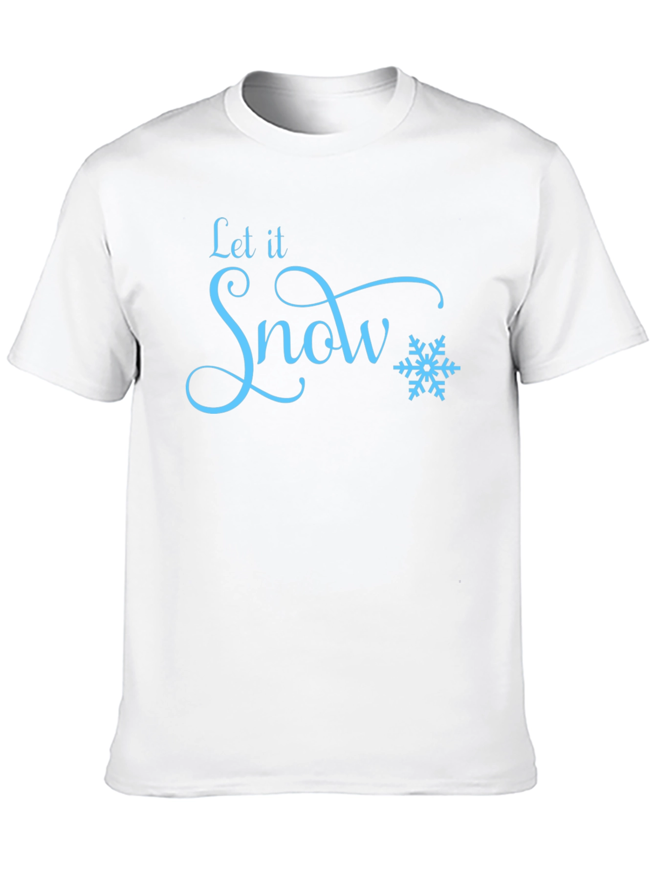 Let It Snow Black T-Shirt - Winter Holiday Apparel