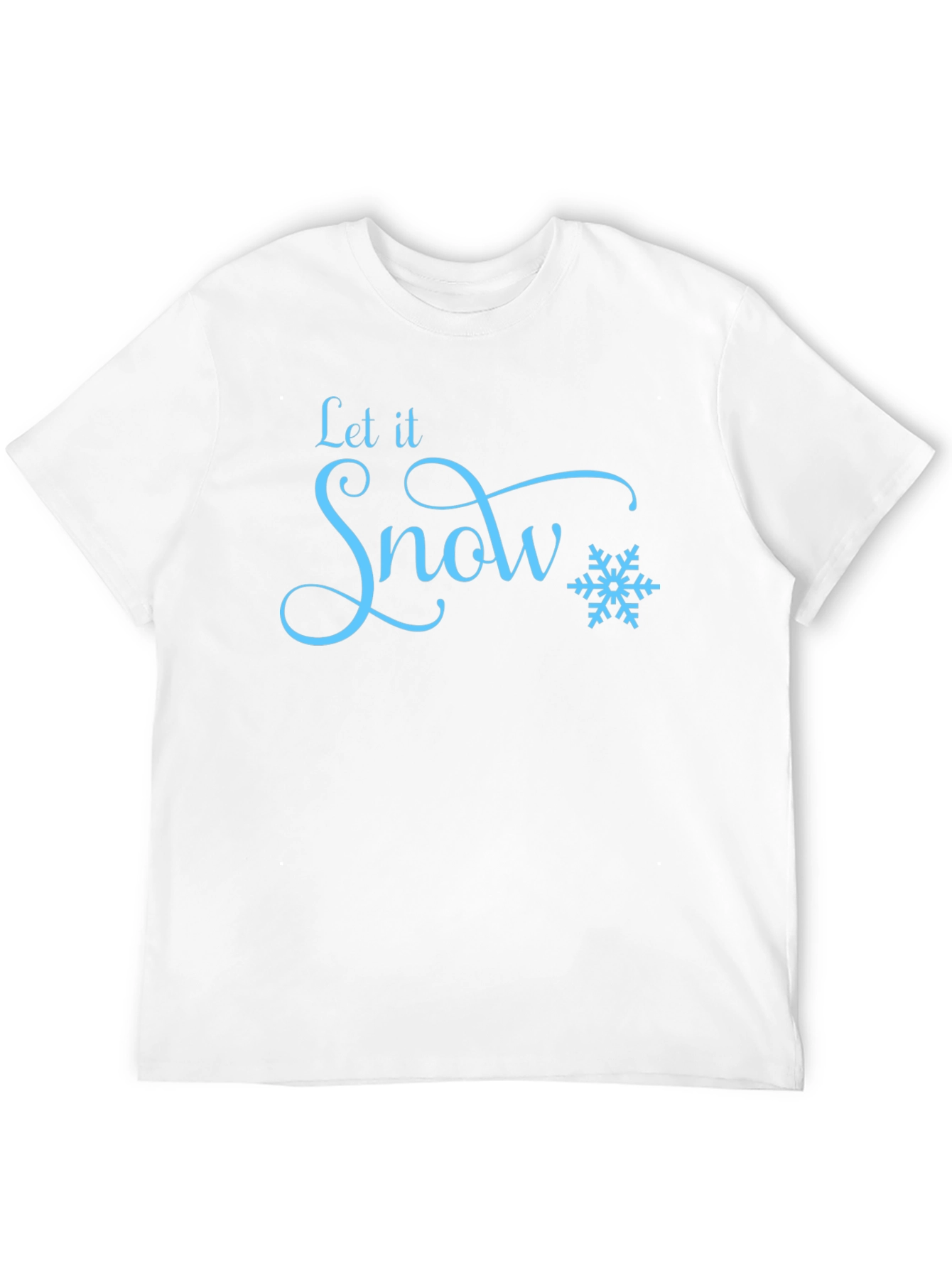 Let It Snow Black T-Shirt - Winter Holiday Apparel