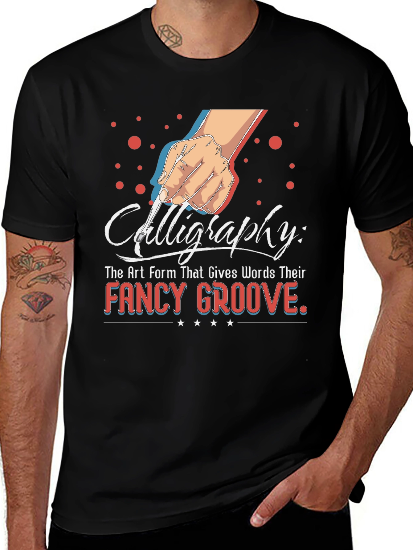 Calligraphy Art T-Shirt for Writers