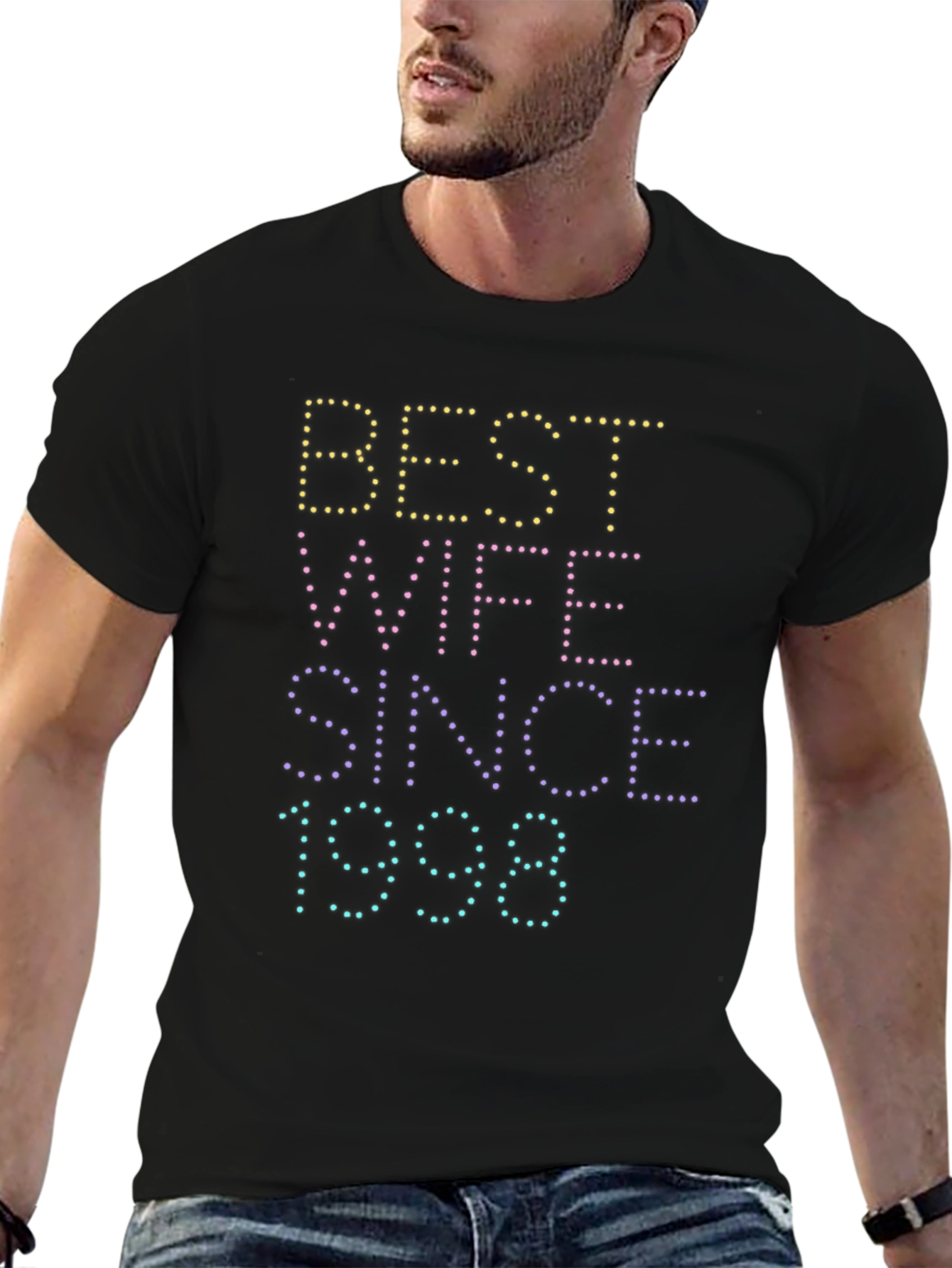 Best Wife Since 1998 Black Graphic Tee