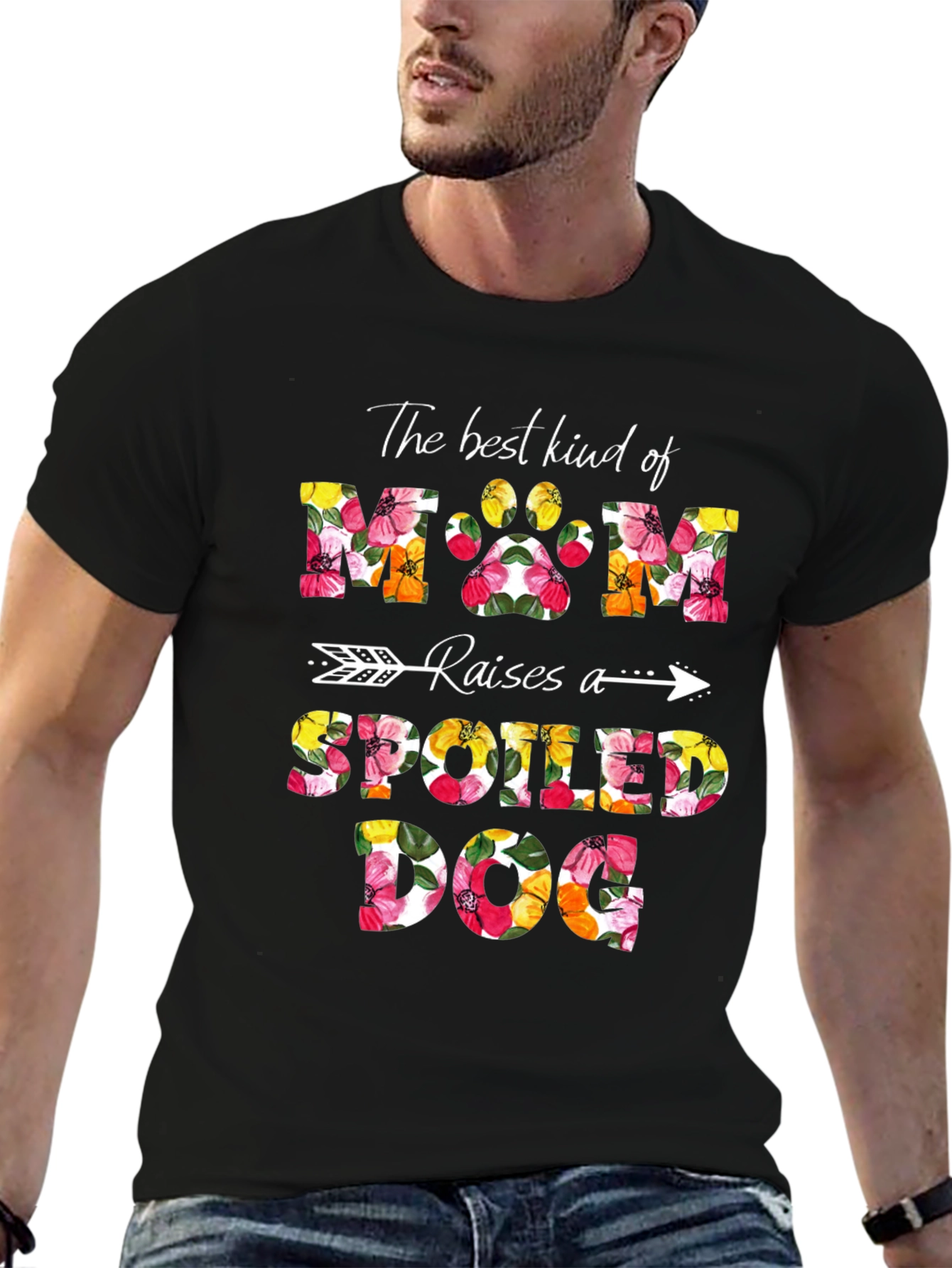Dog Mom Floral Graphic Tee