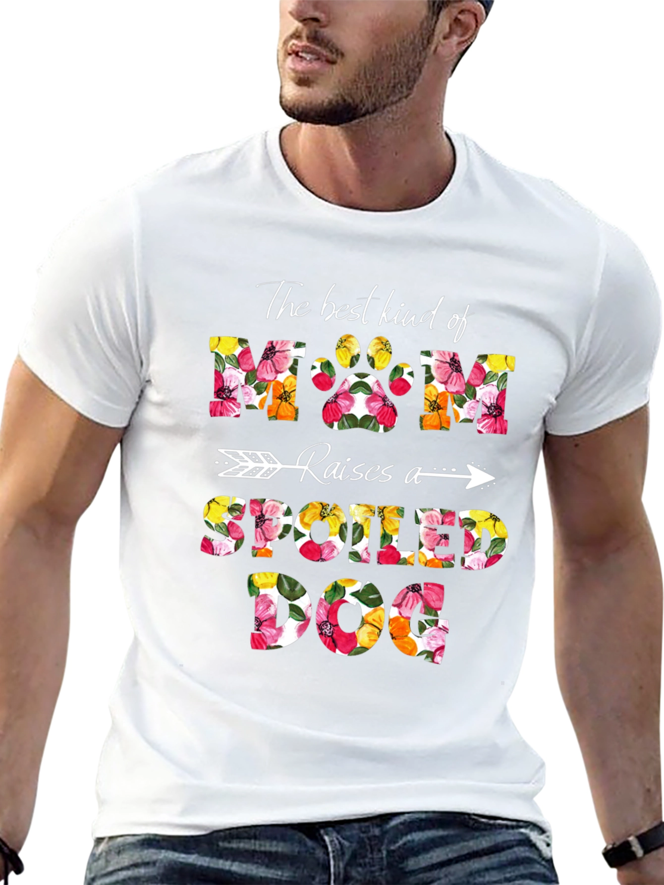 Dog Mom Floral Graphic Tee