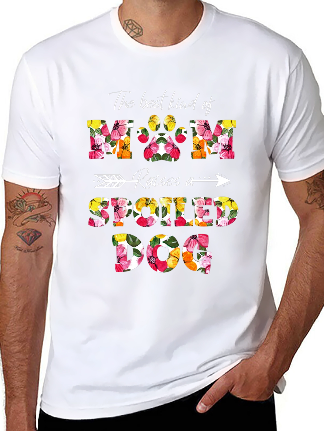 Dog Mom Floral Graphic Tee