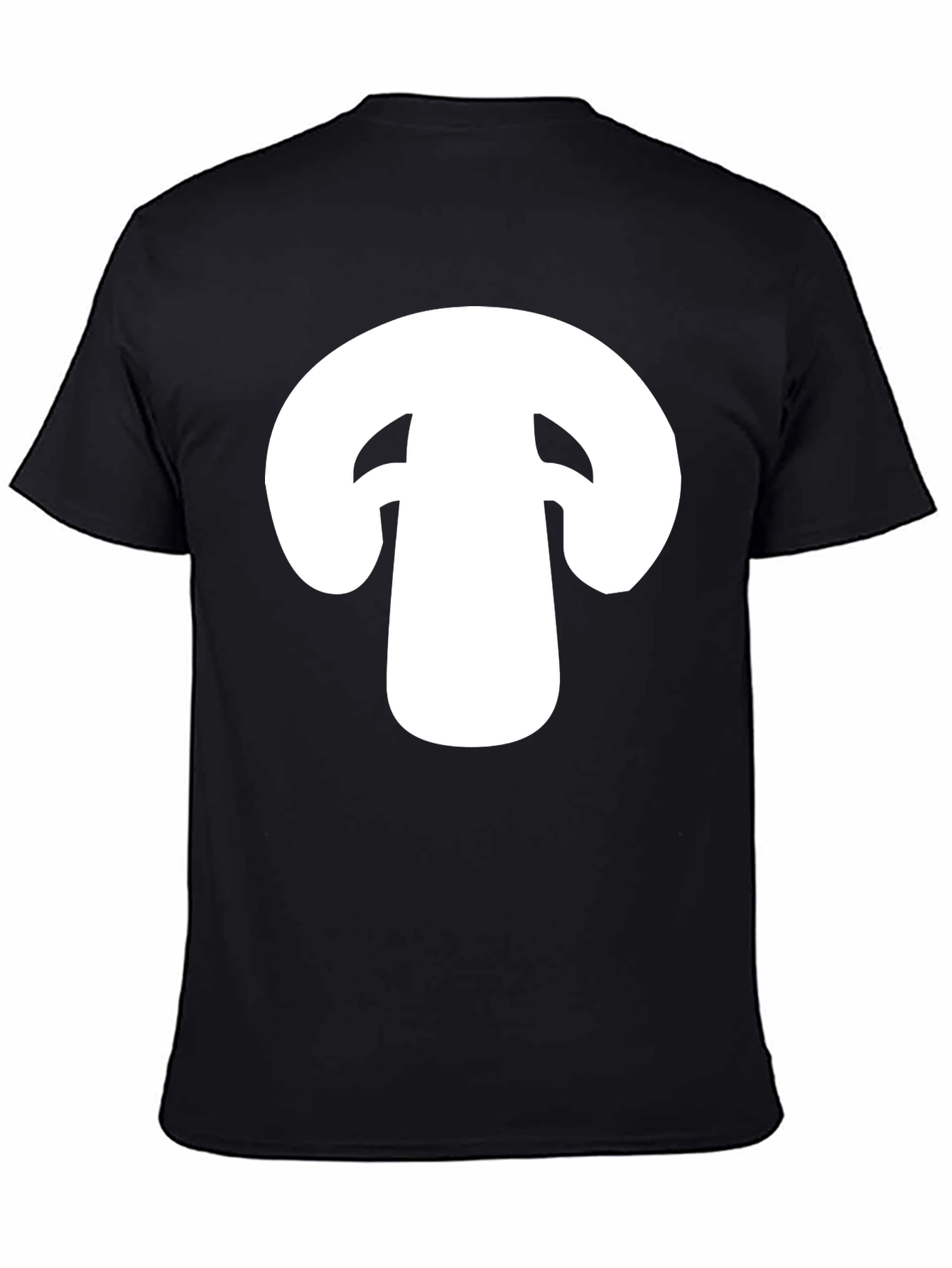 Mushroom Graphic Tee - Black Cotton T-Shirt