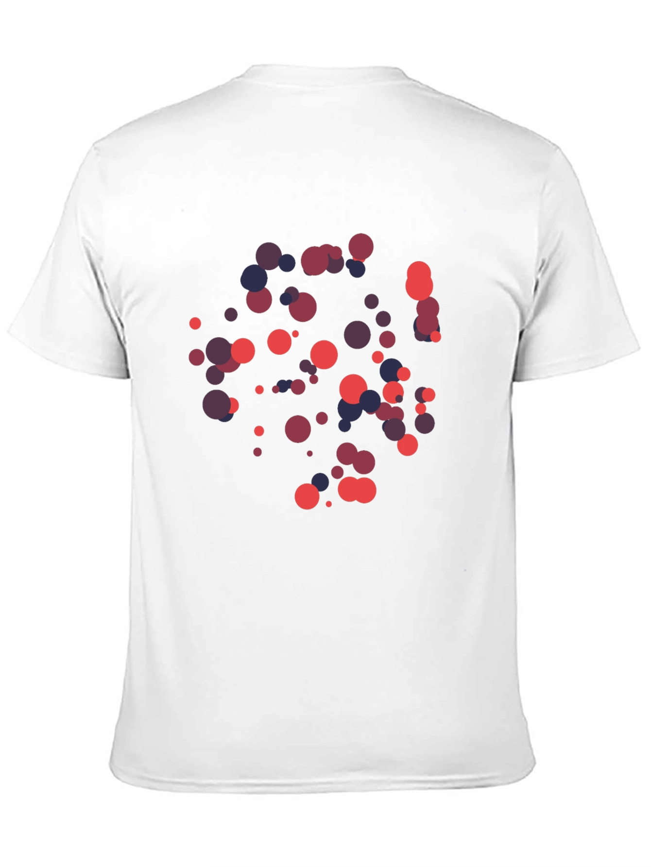 Modern Abstract Dot Pattern Black T-Shirt