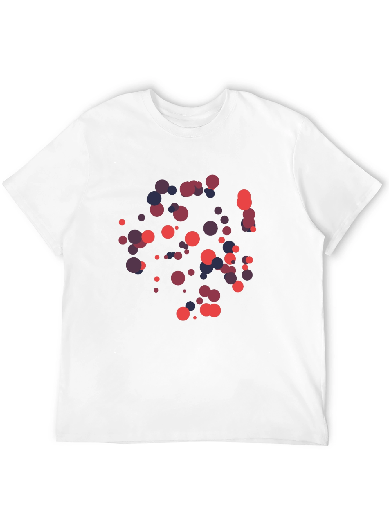 Modern Abstract Dot Pattern Black T-Shirt