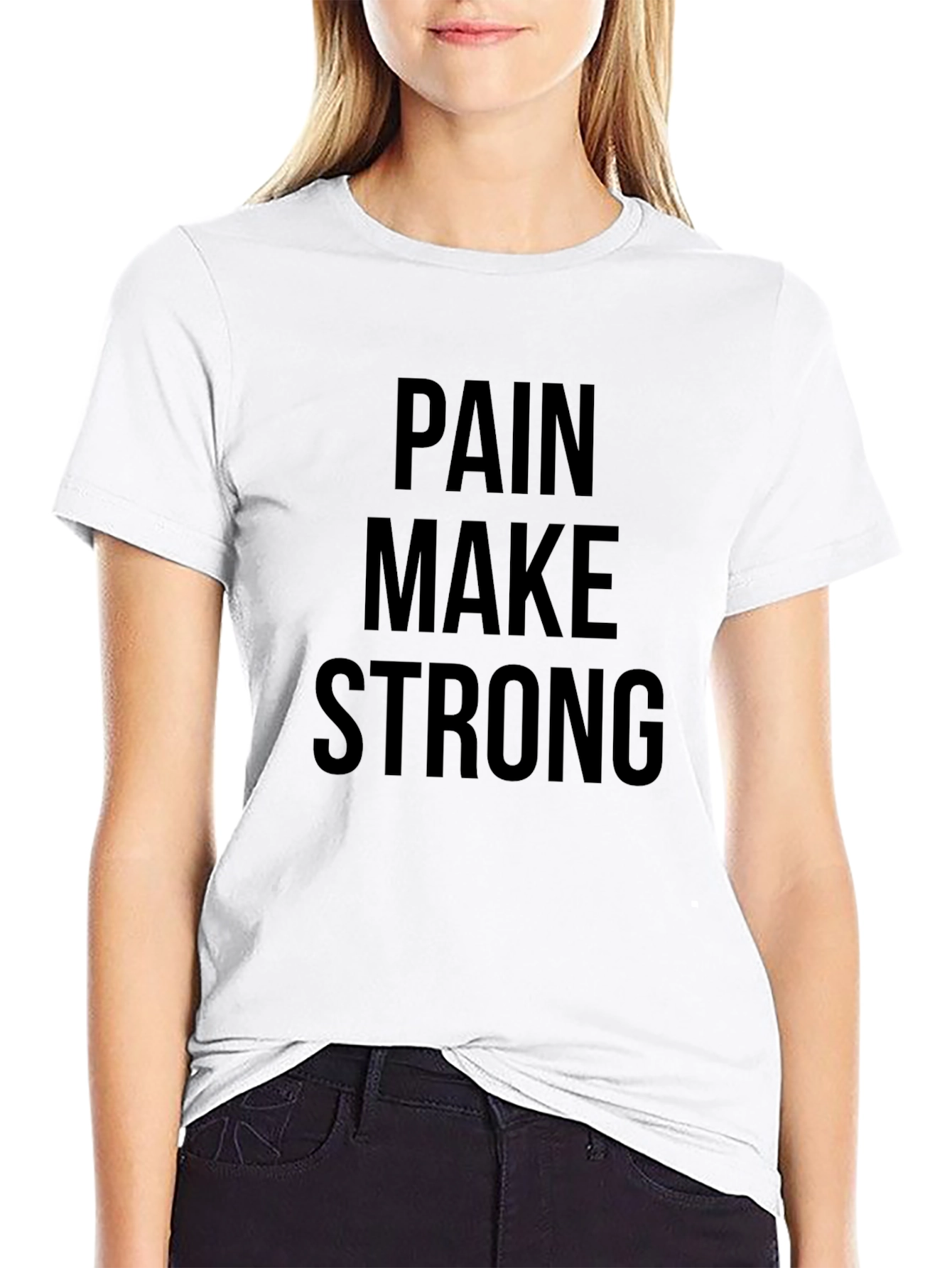 Pain Make Strong Black T-Shirt - Motivational Fitness