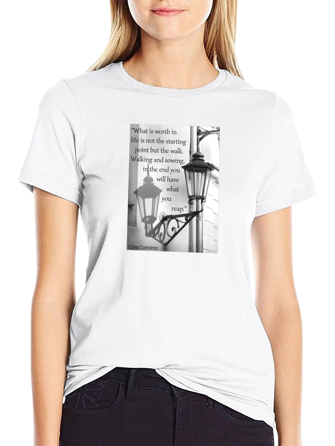 Inspirational Quote T-Shirt - Walking & Sowing