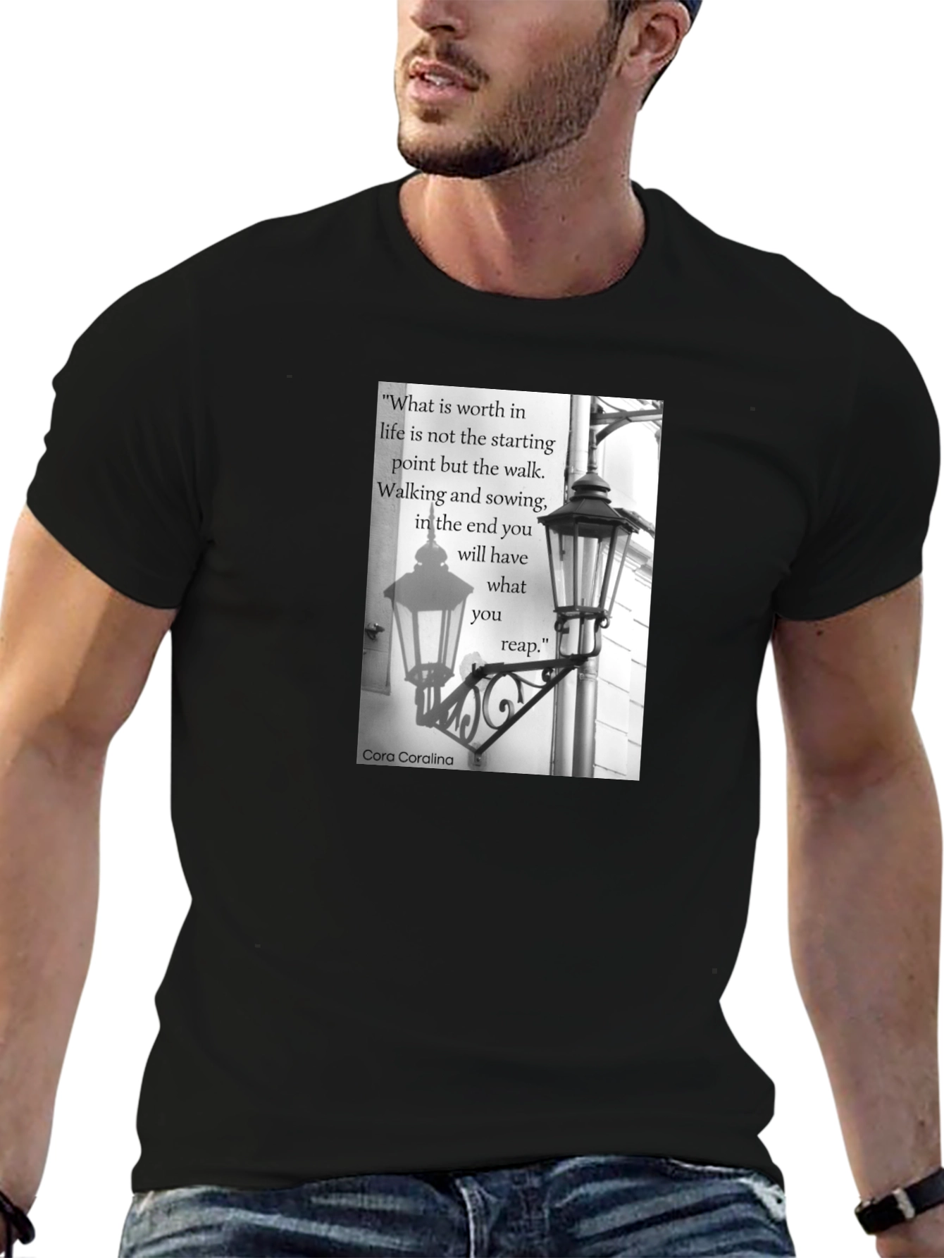 Inspirational Quote T-Shirt - Walking & Sowing
