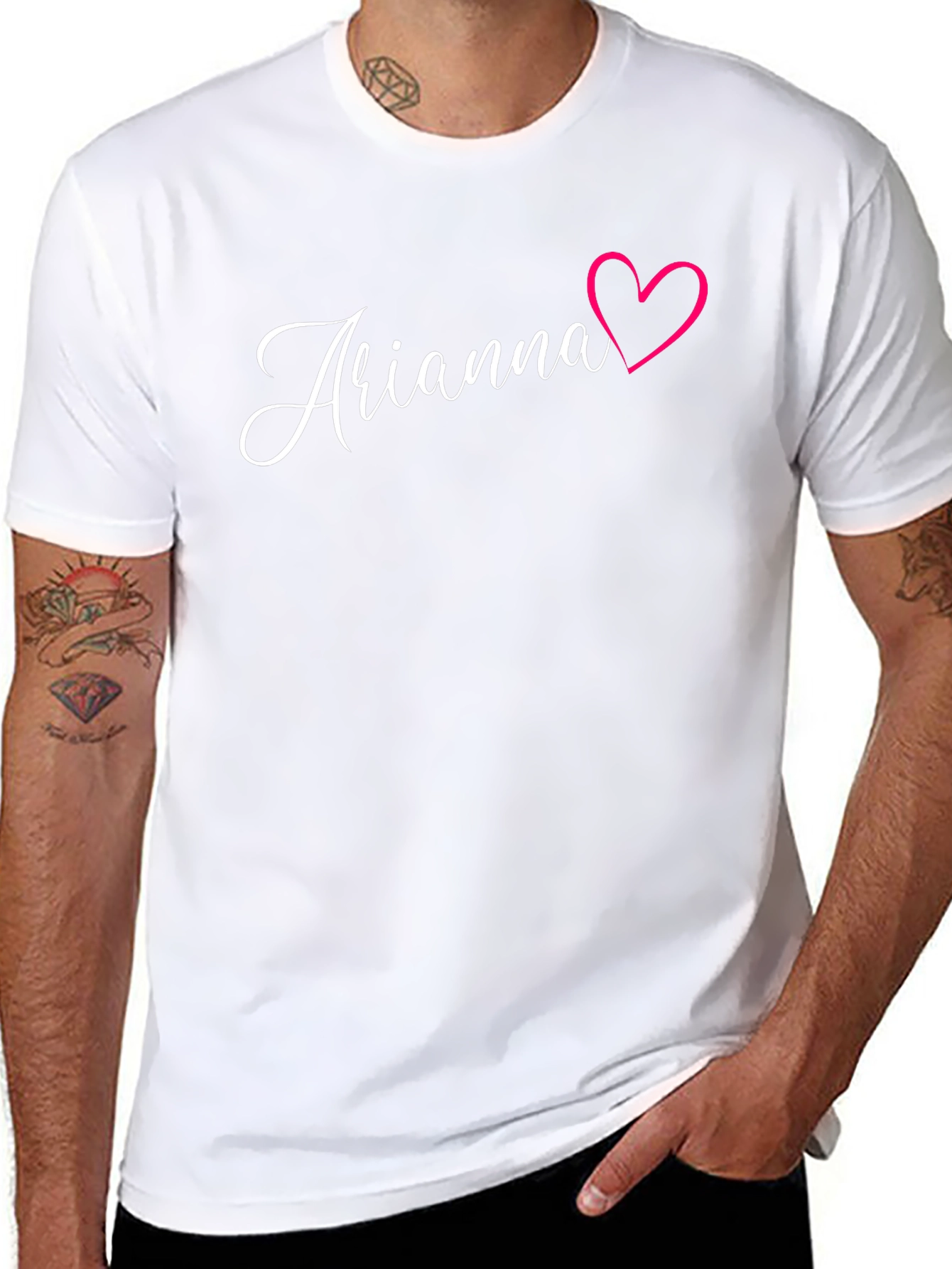 Arianna Heart T-Shirt - Stylish Name Tee