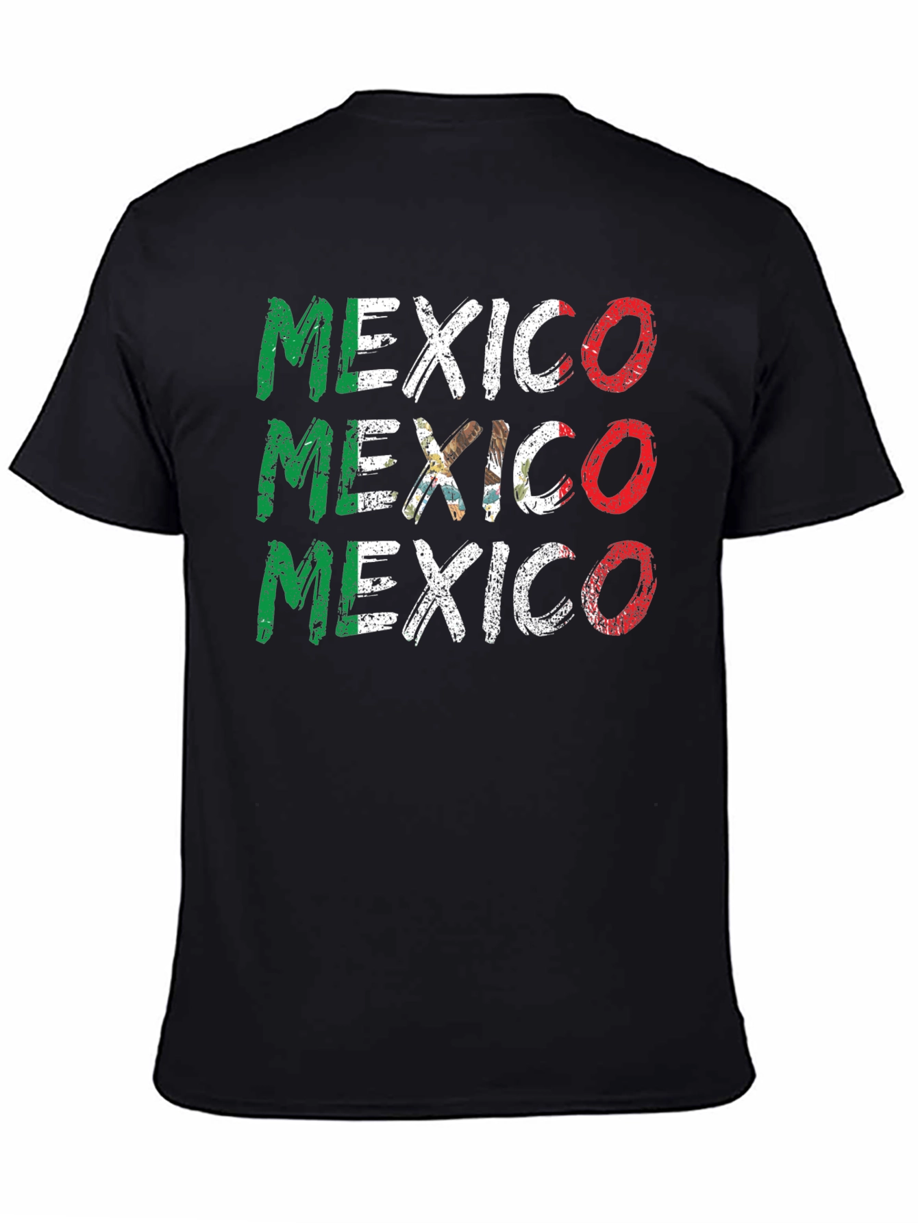 Mexico Flag Graphic T-Shirt - Black