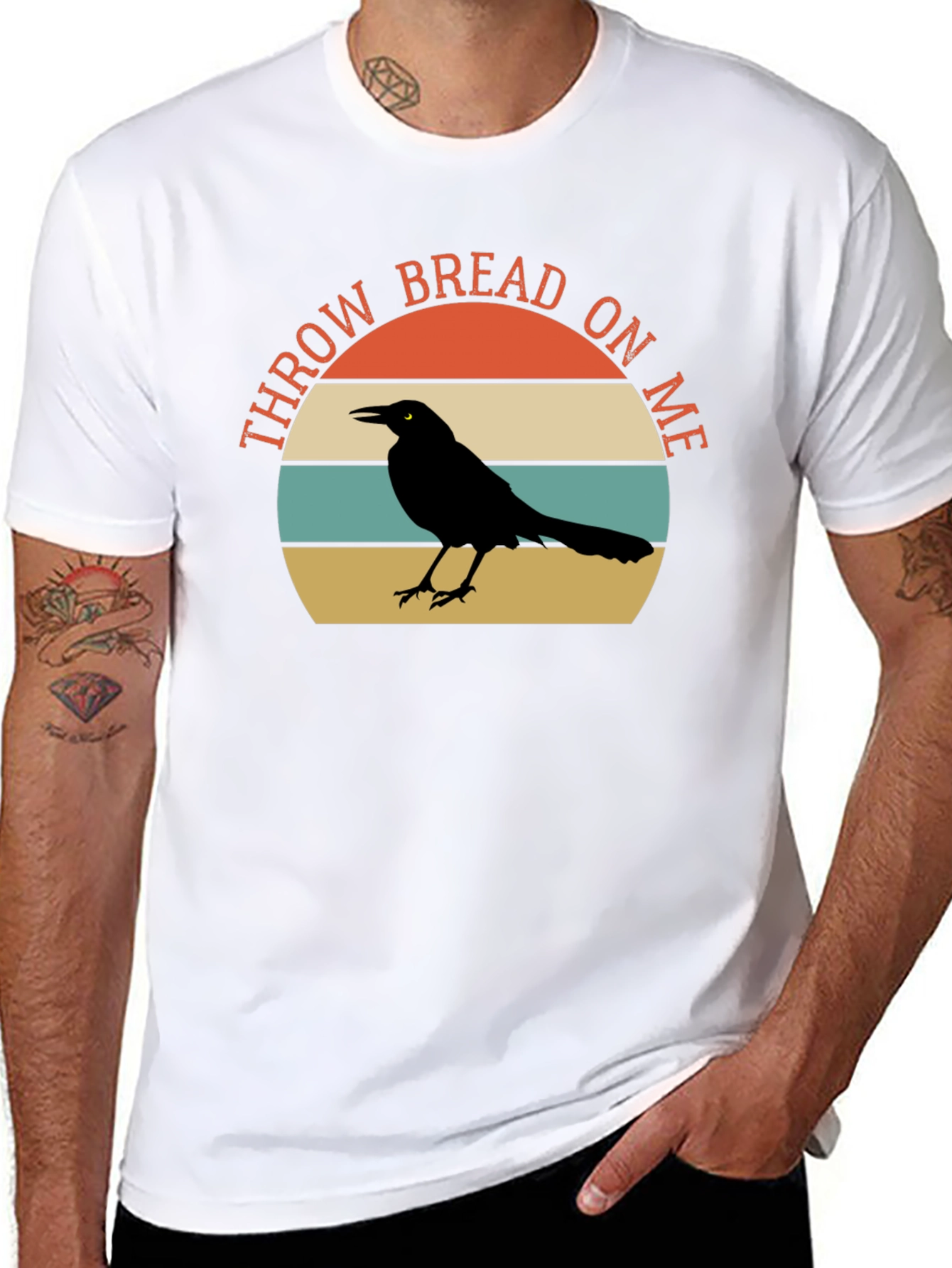 Throw Bread on Me T-Shirt - Crow Graphic Tee