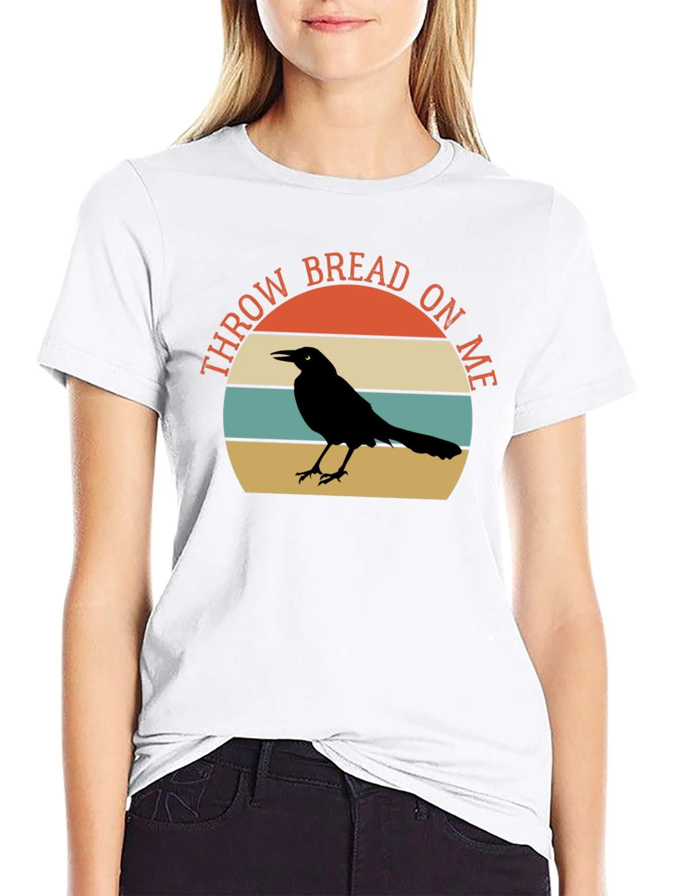 Throw Bread on Me T-Shirt - Crow Graphic Tee