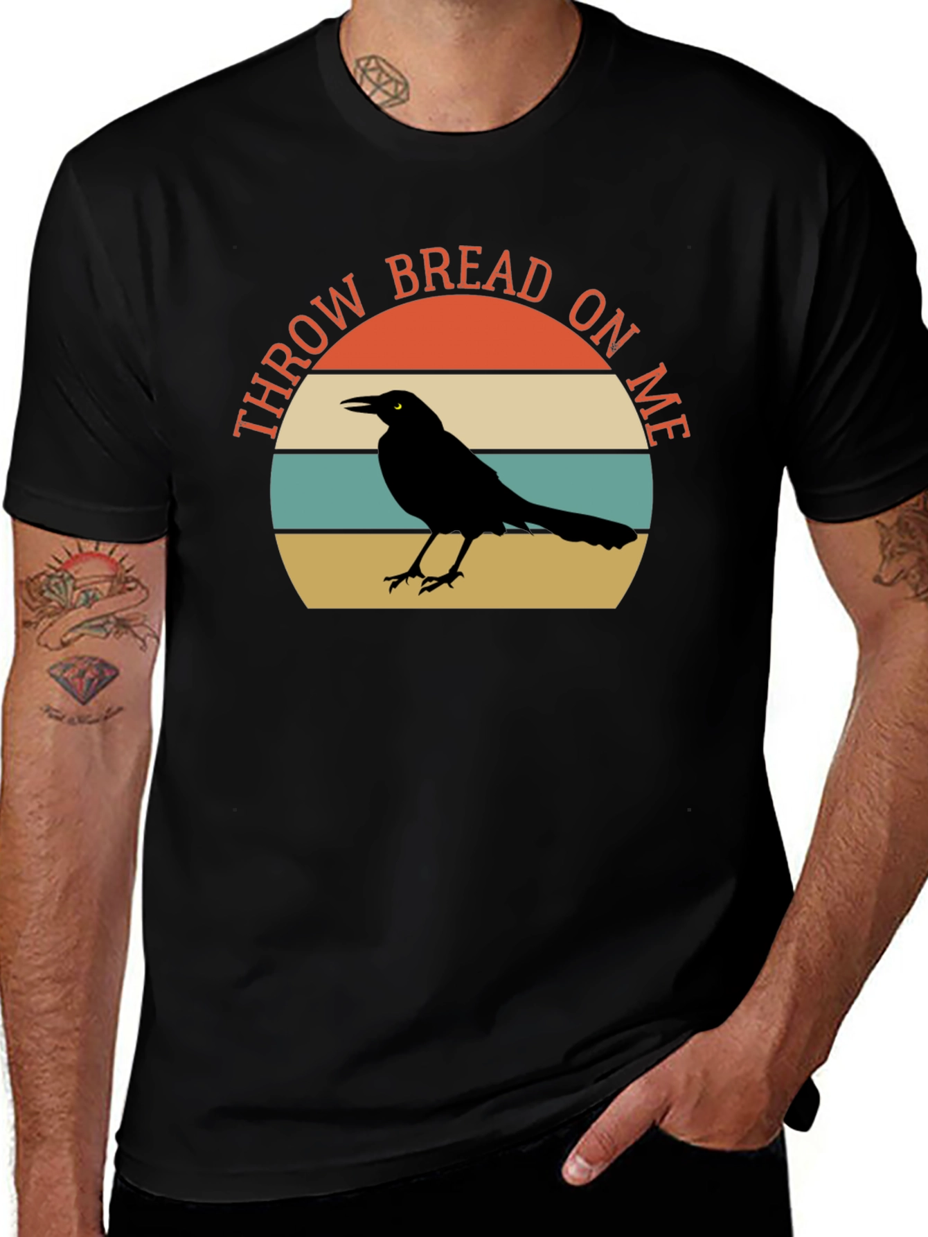 Throw Bread on Me T-Shirt - Crow Graphic Tee