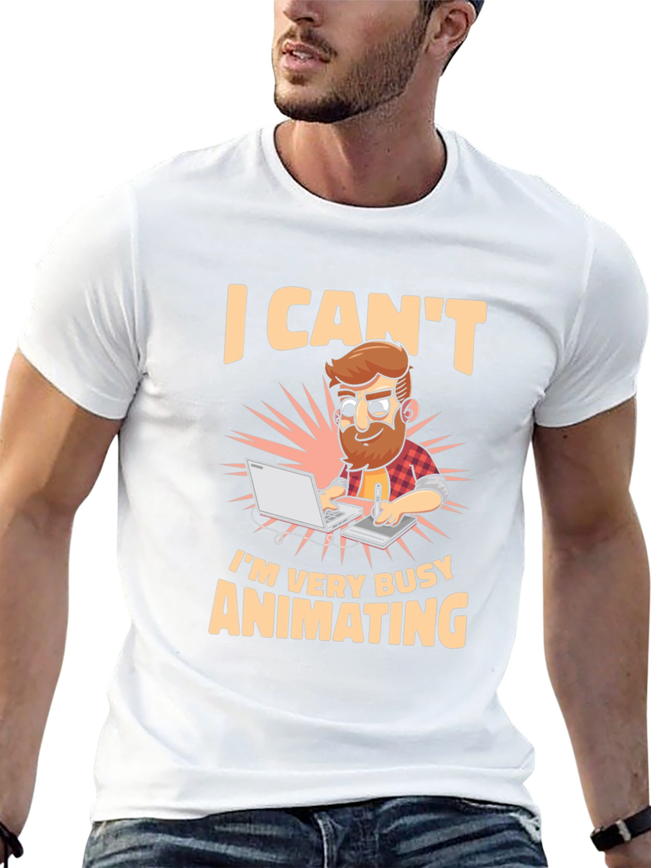I Cant Im Very Busy Animating Mens T-Shirt