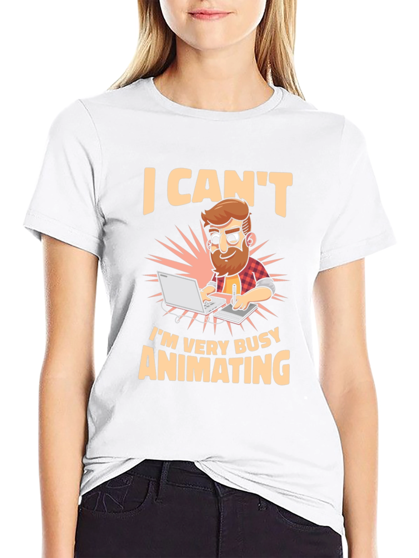 I Cant Im Very Busy Animating Mens T-Shirt