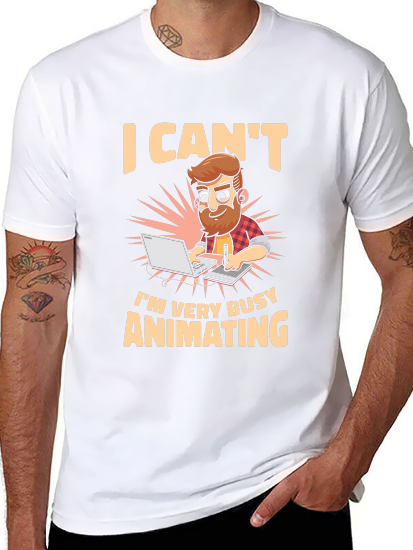 I Cant Im Very Busy Animating Mens T-Shirt