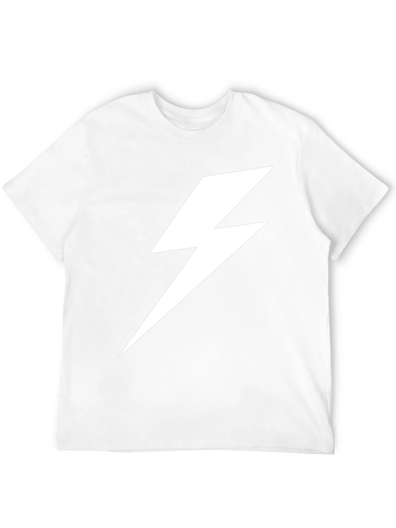 Lightning Bolt Graphic Tee - Bold Black T-Shirt