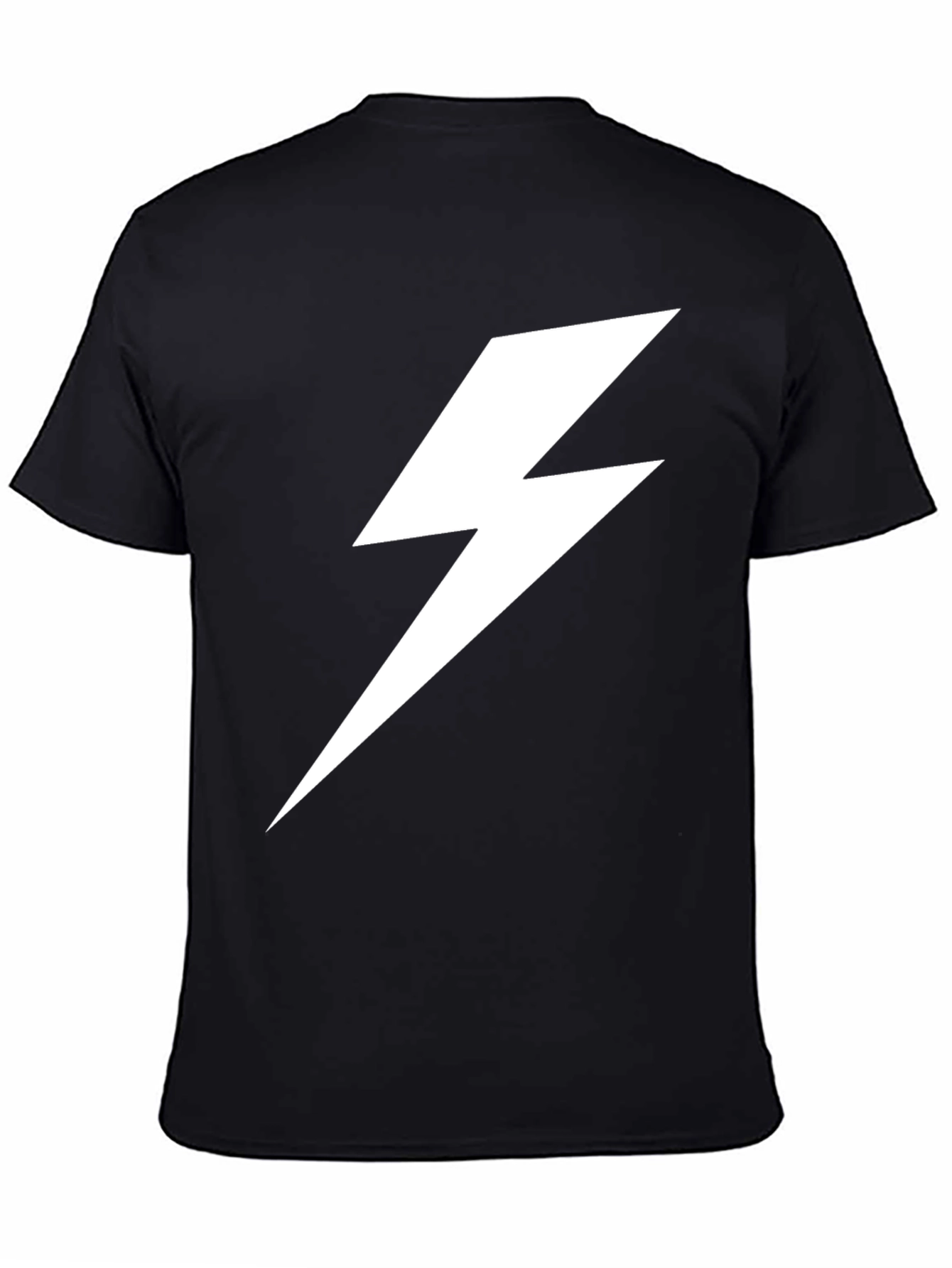 Lightning Bolt Graphic Tee - Bold Black T-Shirt
