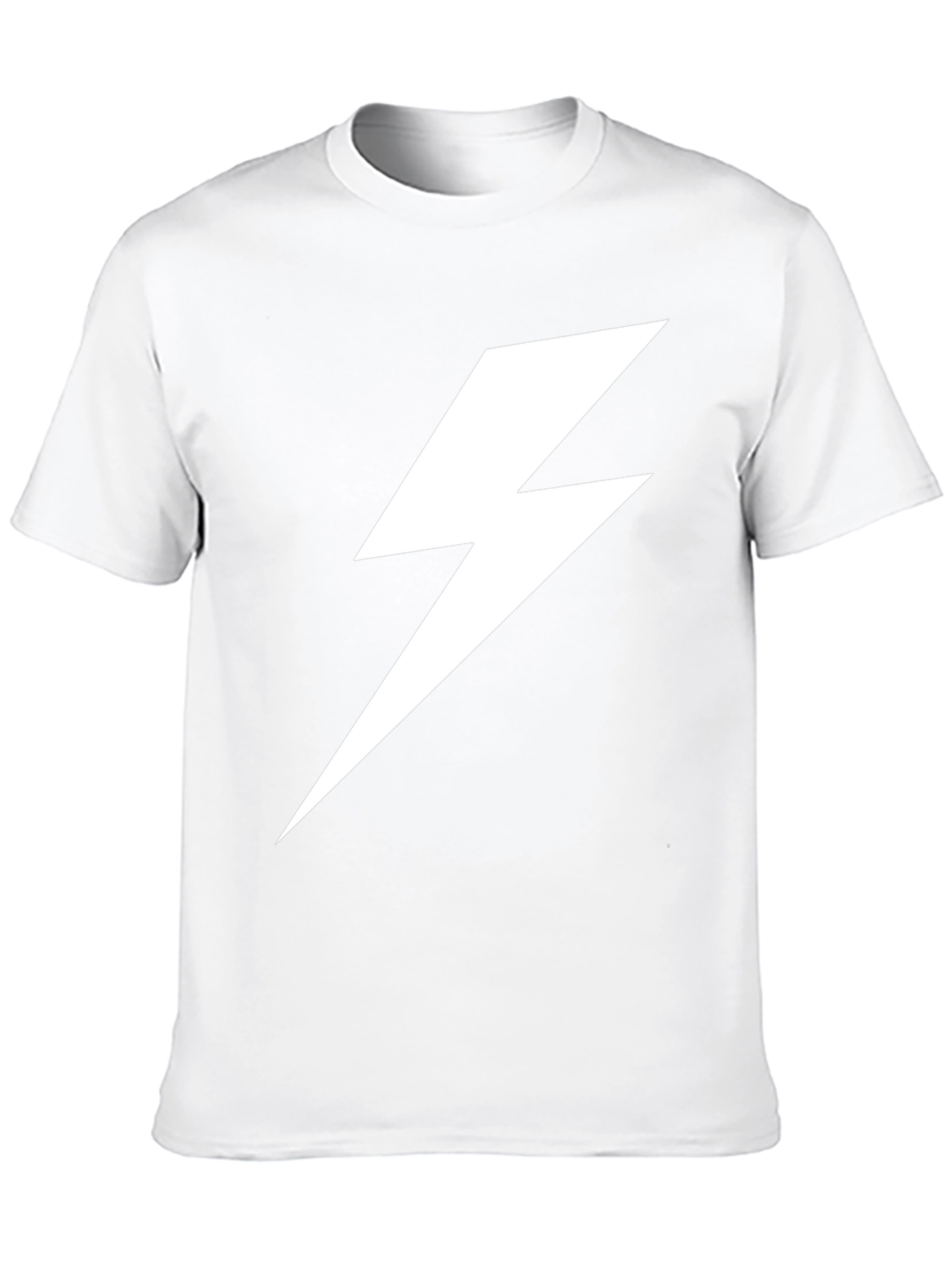 Lightning Bolt Graphic Tee - Bold Black T-Shirt