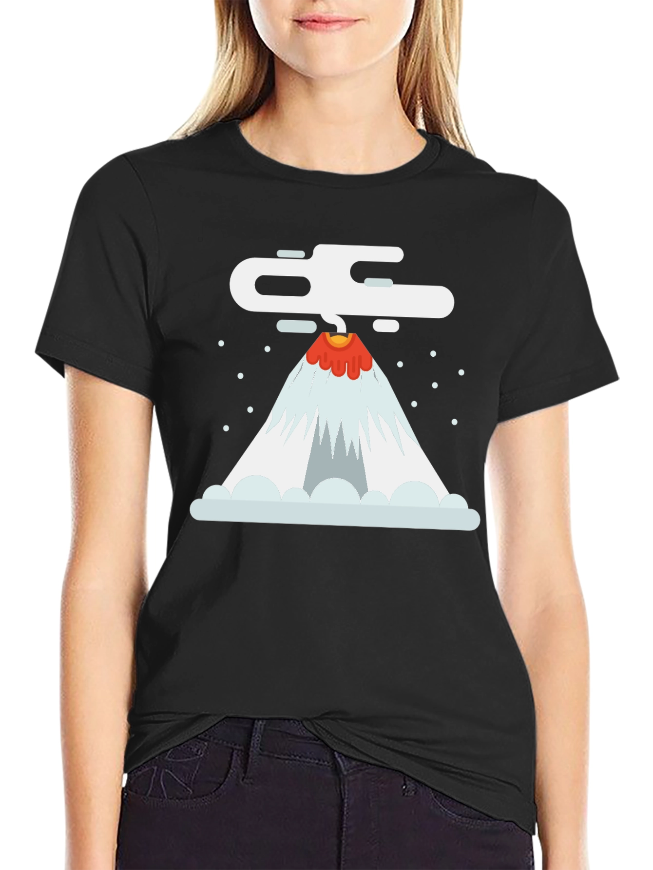 Volcano Graphic T-Shirt - Black