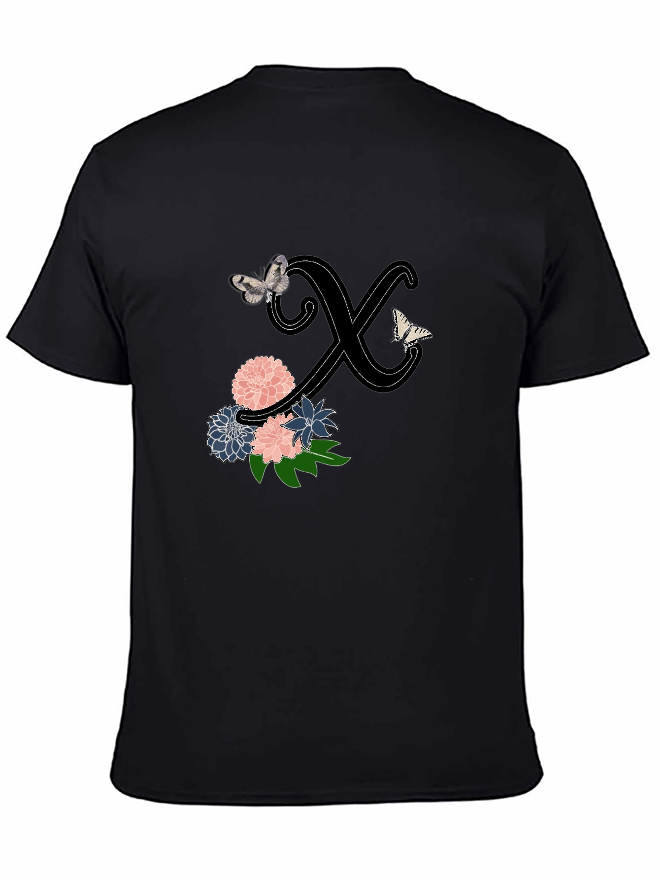 Floral Letter X Butterfly Tee