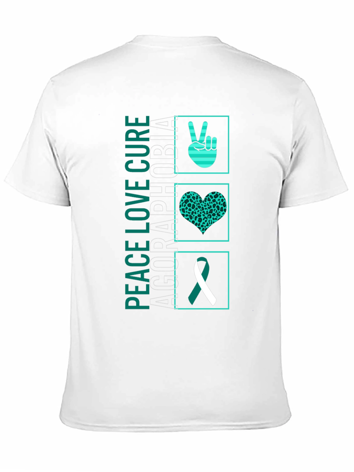 Agoraphobia Awareness T-Shirt: Peace Love Cure