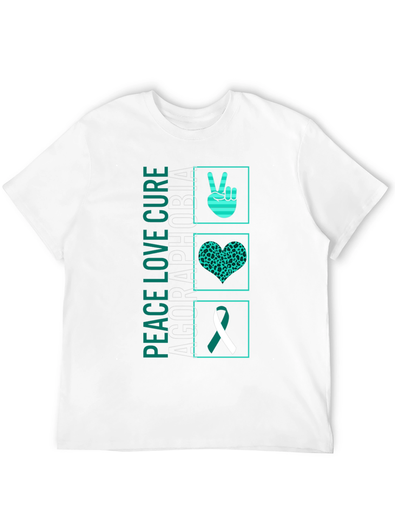 Agoraphobia Awareness T-Shirt: Peace Love Cure