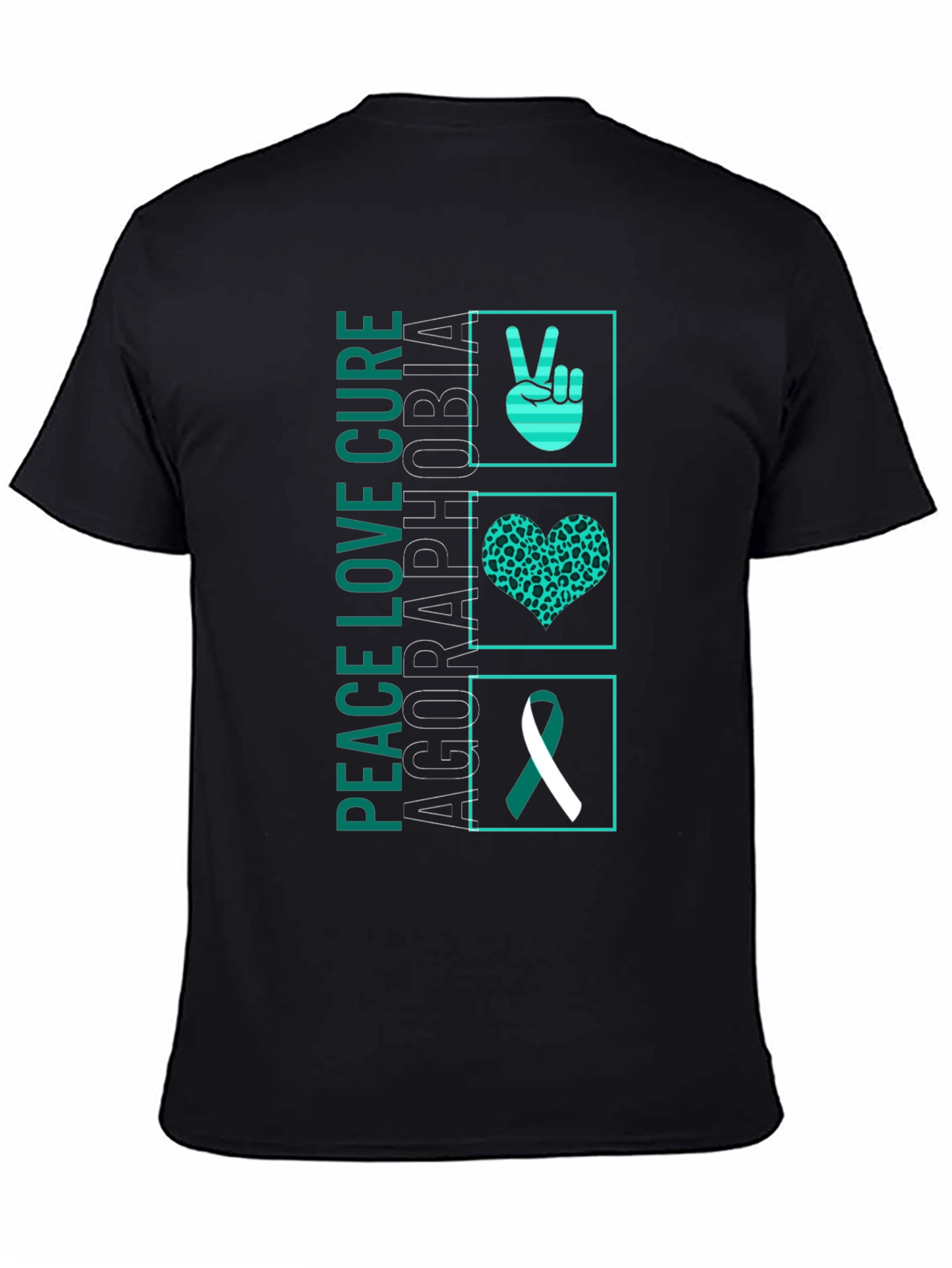 Agoraphobia Awareness T-Shirt: Peace Love Cure