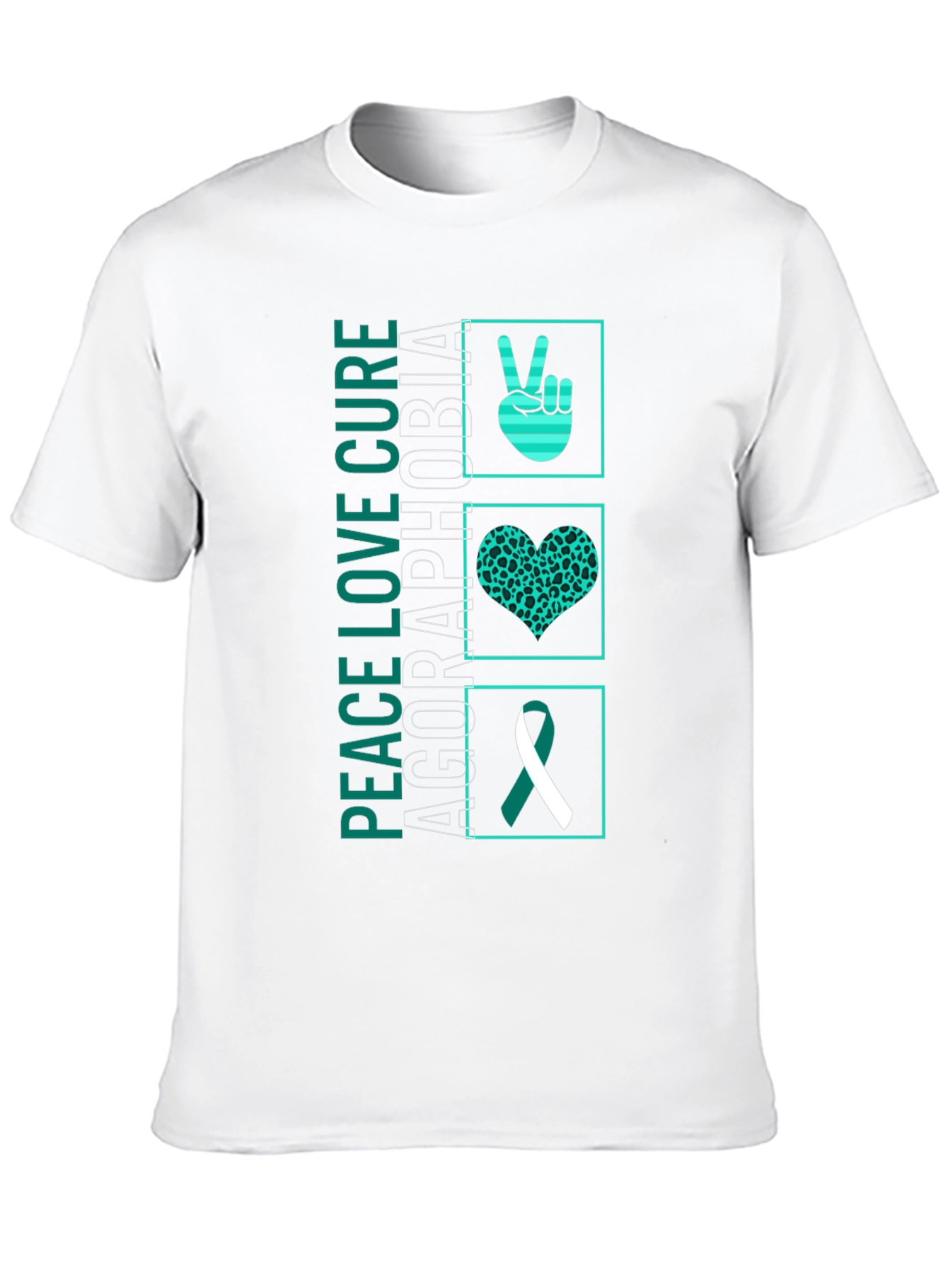Agoraphobia Awareness T-Shirt: Peace Love Cure