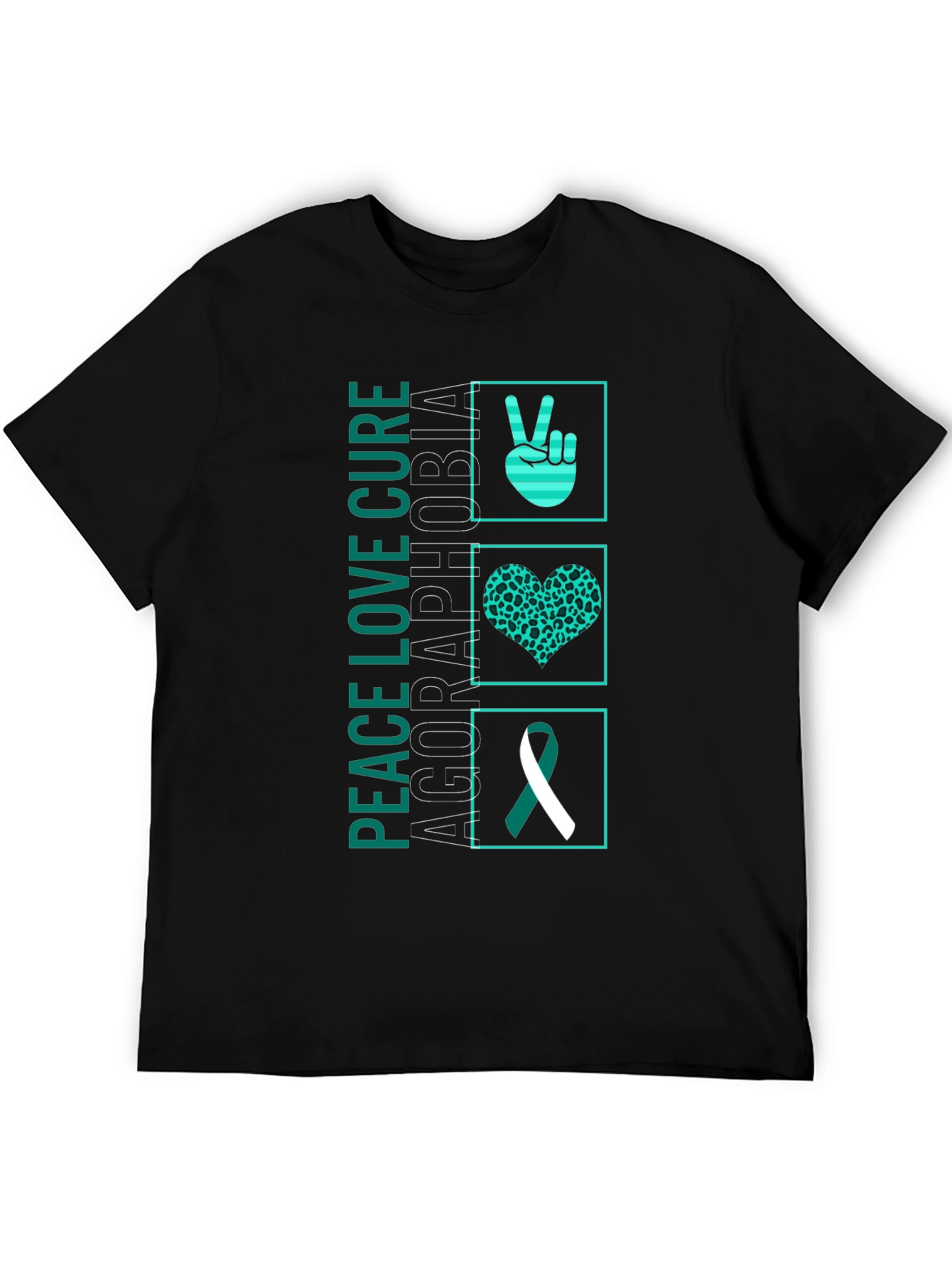 Agoraphobia Awareness T-Shirt: Peace Love Cure