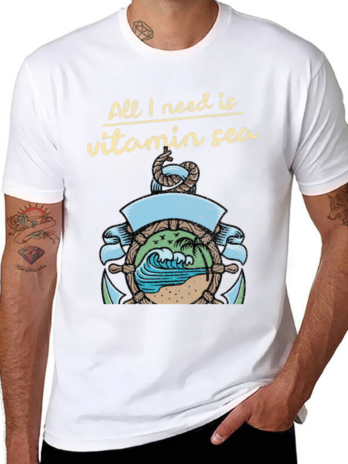 Vitamin Sea Graphic T-Shirt - Beach Lover Tee