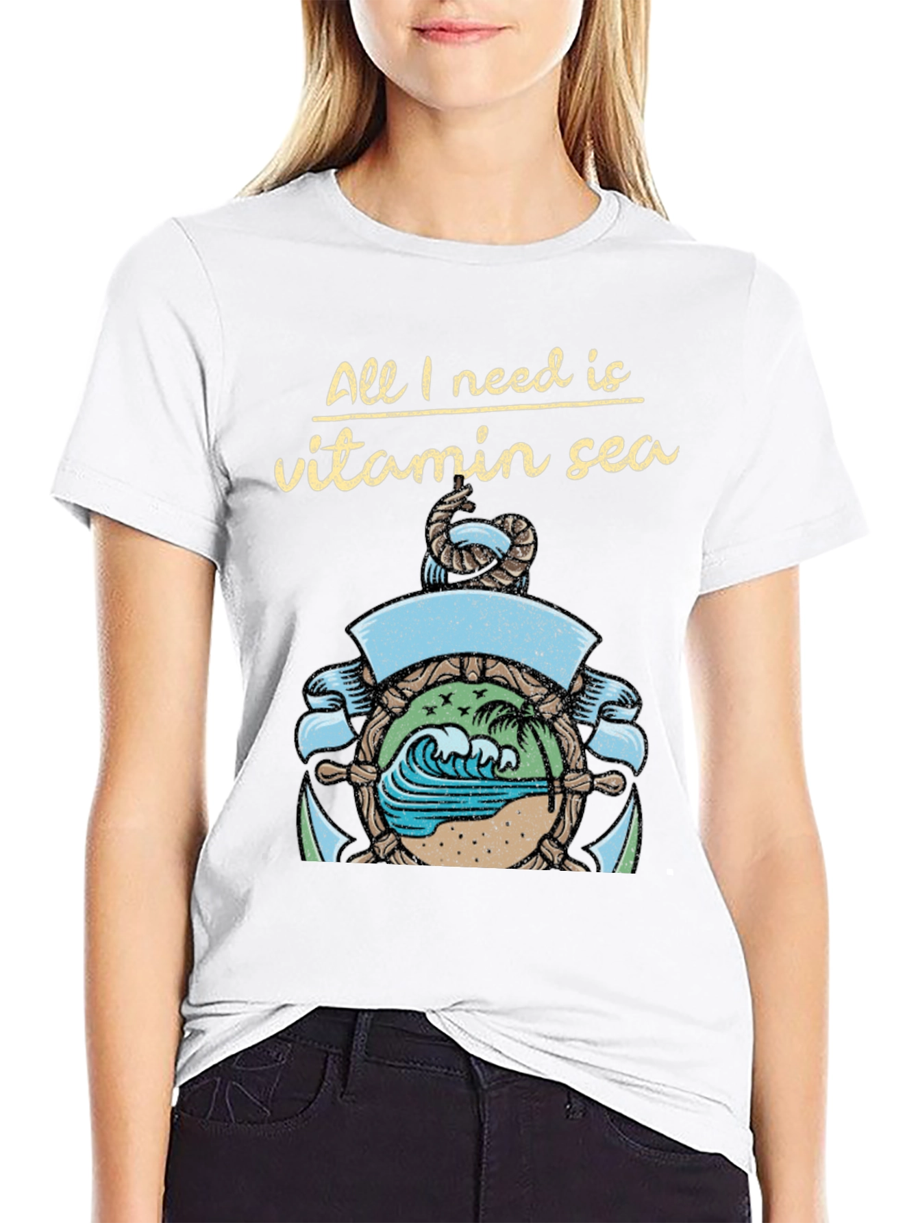 Vitamin Sea Graphic T-Shirt - Beach Lover Tee
