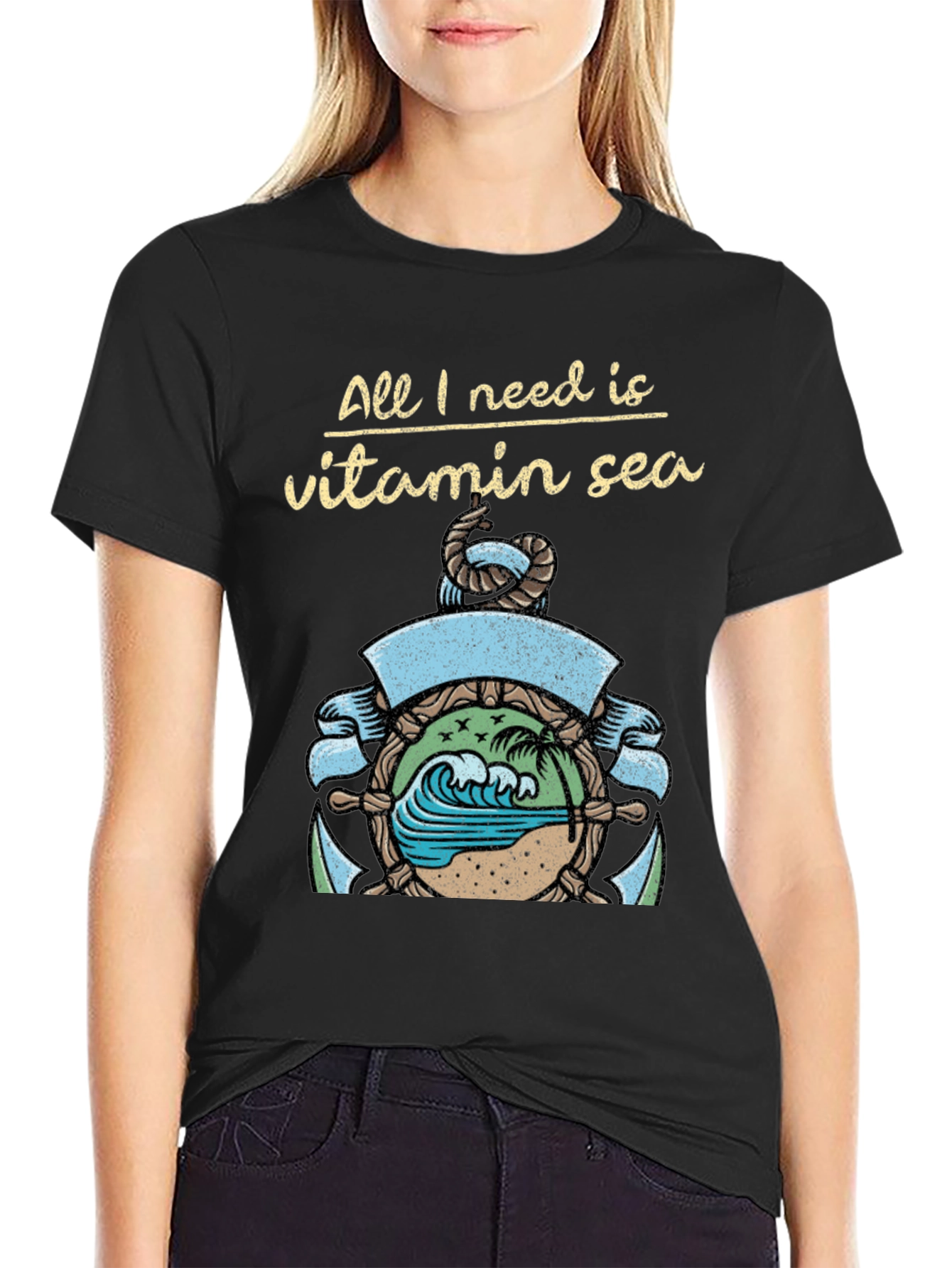 Vitamin Sea Graphic T-Shirt - Beach Lover Tee