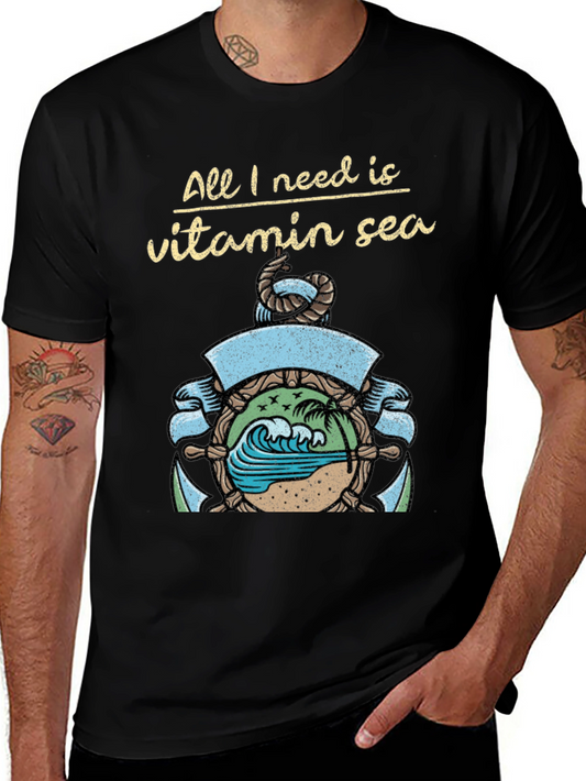 Vitamin Sea Graphic T-Shirt - Beach Lover Tee