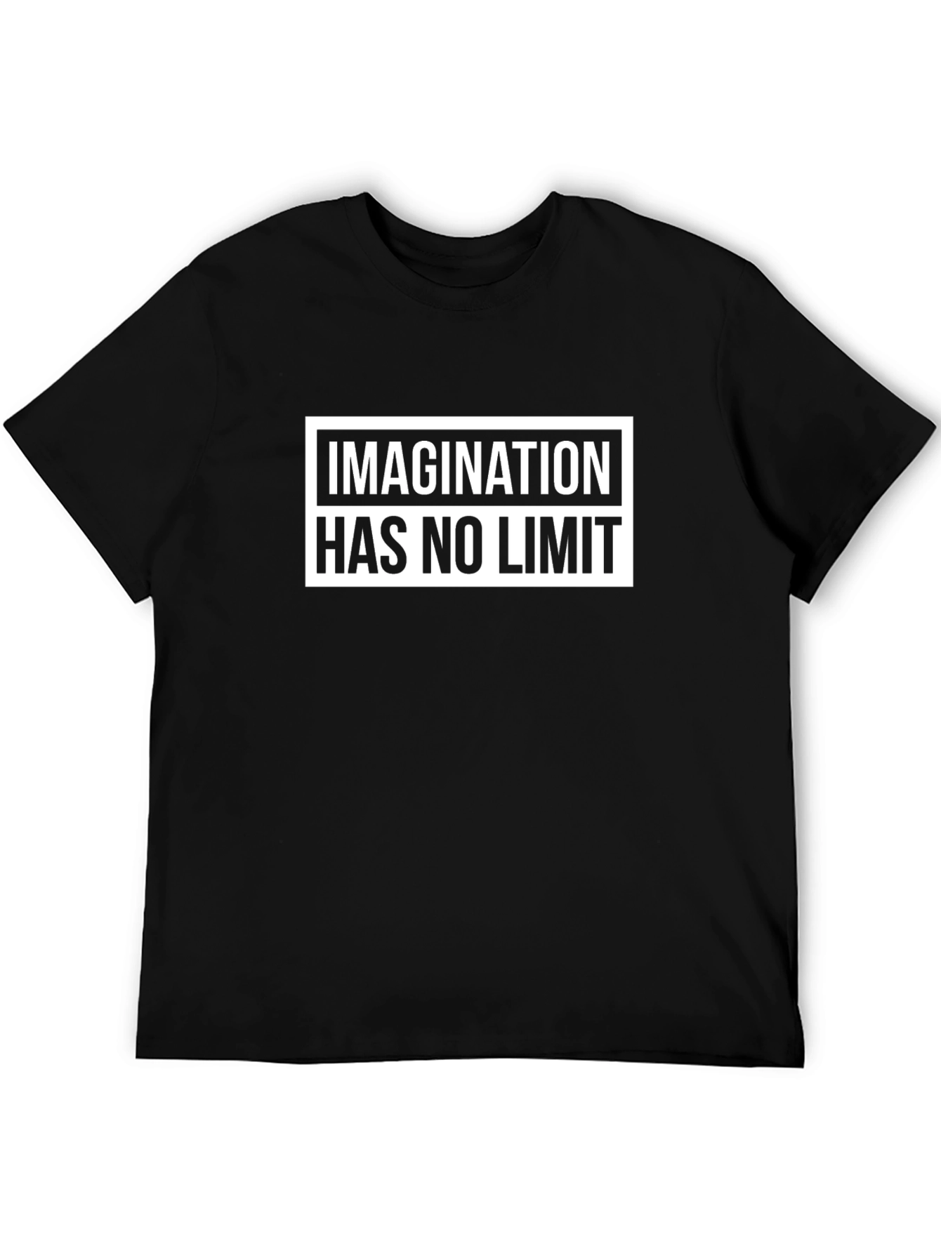 Imagination Has No Limit Black Graphic Tee