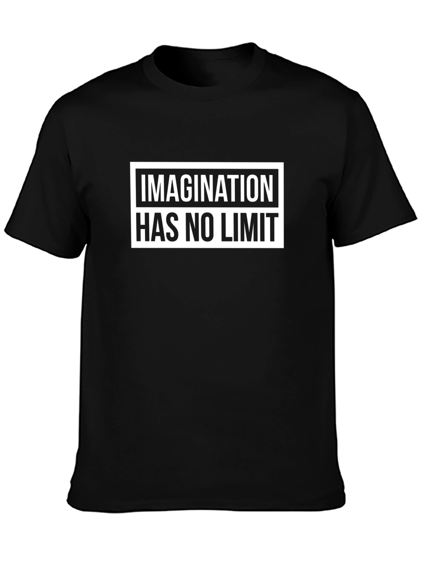 Imagination Has No Limit Black Graphic Tee