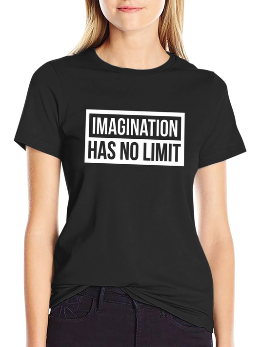 Imagination Has No Limit Black Graphic Tee