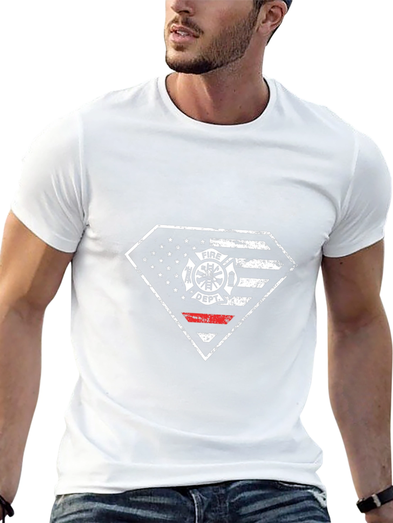 Fire Dept. American Flag Graphic Tee