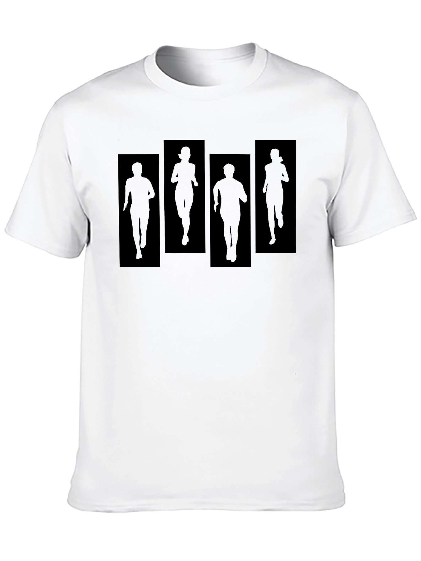 Running Silhouette Graphic Tee - Black Cotton Blend