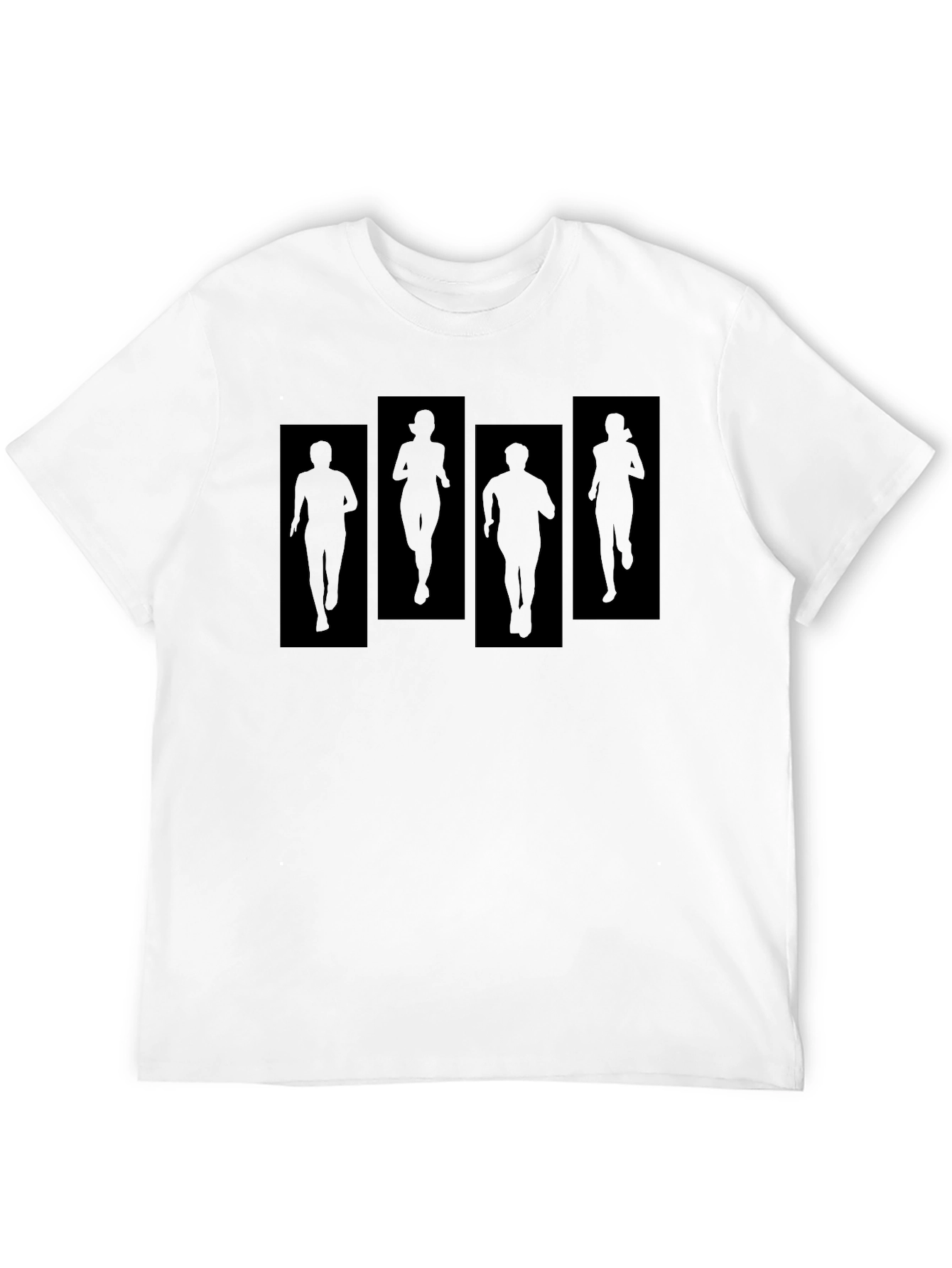 Running Silhouette Graphic Tee - Black Cotton Blend