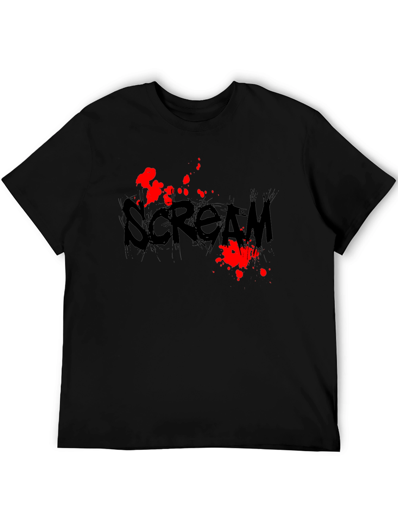 Scream Movie Black Graphic T-Shirt