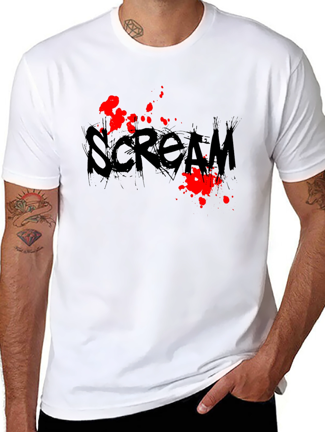 Scream Movie Black Graphic T-Shirt