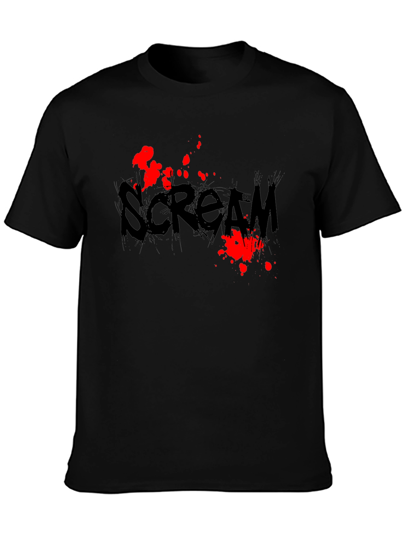 Scream Movie Black Graphic T-Shirt