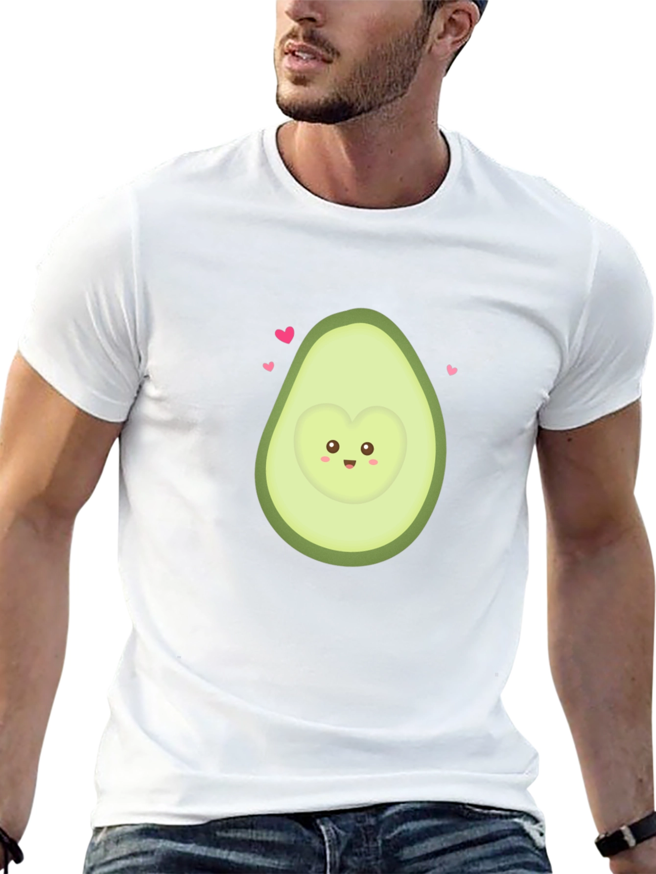 Avocado Heart Graphic T-Shirt - Cute Kawaii Style