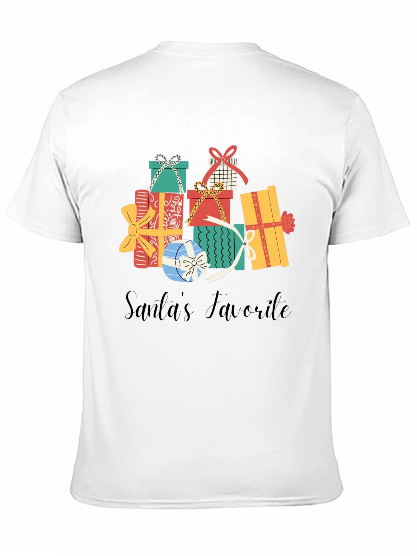 Santas Favorite Gift Stack Graphic Tee