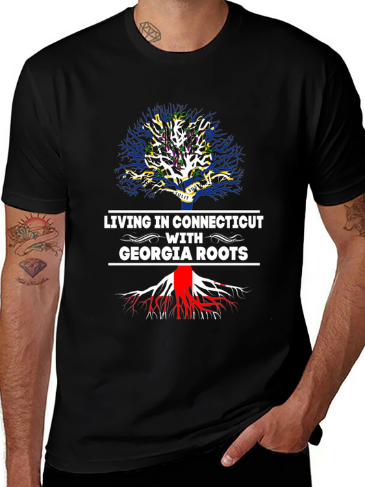 Living in Connecticut with Georgia Roots T-Shirt